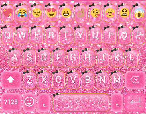Pink Glitter Keyboard Theme - عکس برنامه موبایلی اندروید