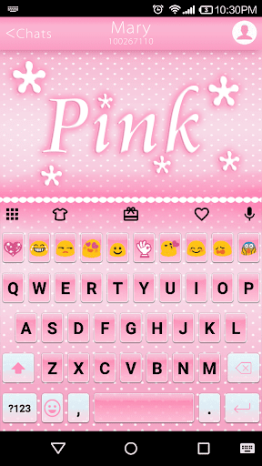 Pink Emoji Keyboard -Emoticons - عکس برنامه موبایلی اندروید