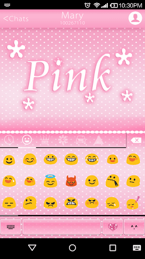 Pink Emoji Keyboard -Emoticons - عکس برنامه موبایلی اندروید