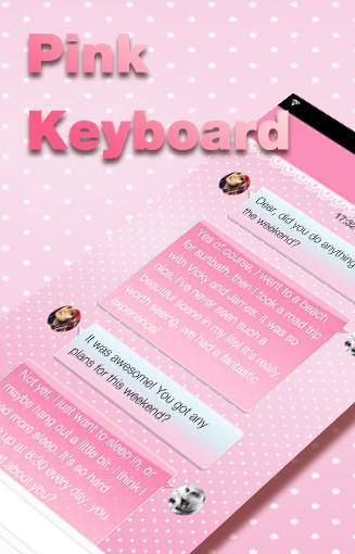 Pink Emoji Keyboard -Emoticons - عکس برنامه موبایلی اندروید