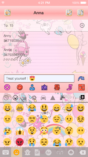 Pink Pop Emoji Keyboard Wallpaper - عکس برنامه موبایلی اندروید