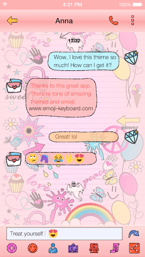 Pink Pop Emoji Keyboard Wallpaper - Image screenshot of android app
