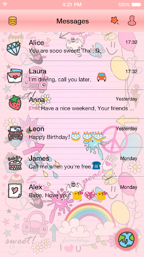Pink Pop Emoji Keyboard Wallpaper - عکس برنامه موبایلی اندروید