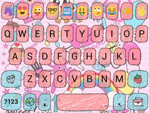 Pink Pop Emoji Keyboard Wallpaper - عکس برنامه موبایلی اندروید