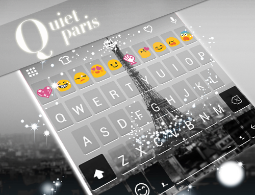 Quiet Paris Emoji Keyboard - عکس برنامه موبایلی اندروید