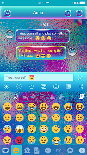 Rainy Glass Keyboard Theme - Image screenshot of android app