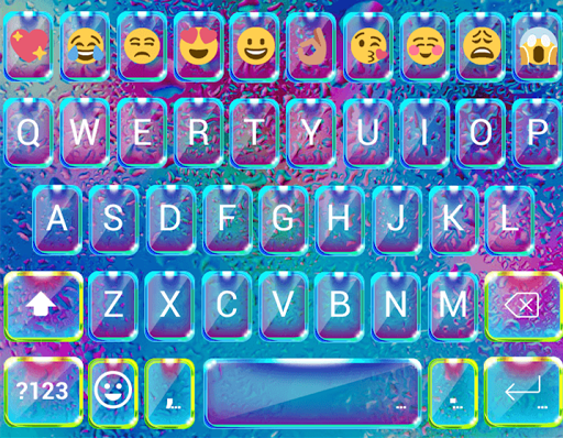 Rainy Glass Keyboard Theme - Image screenshot of android app