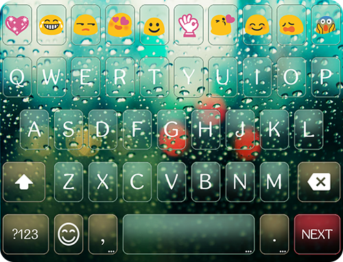 Glass Water Keyboard Theme - Image screenshot of android app