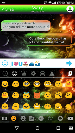 Rainbow Universe Emoji Theme - عکس برنامه موبایلی اندروید