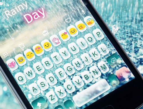 Glass Rainy Emoji Keyboard Art - عکس برنامه موبایلی اندروید