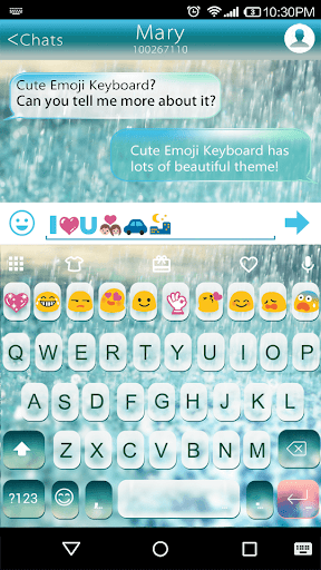 Glass Rainy Emoji Keyboard Art - عکس برنامه موبایلی اندروید