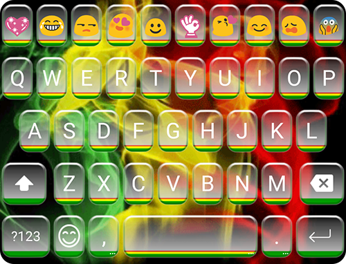 Rasta Smoke Emoji Keyboard - عکس برنامه موبایلی اندروید