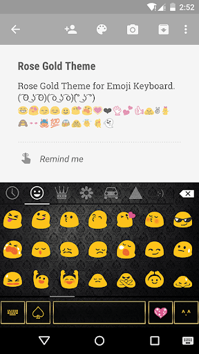 Rose Gold Emoji Keyboard Theme - Image screenshot of android app