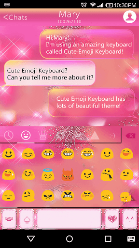 Shining Emoji Keyboard Theme - عکس برنامه موبایلی اندروید