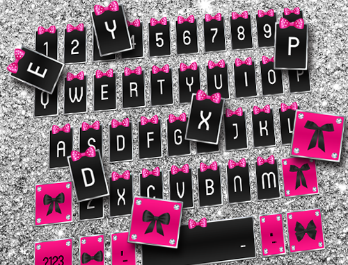 Silver bow - Emoji Keyboard - عکس برنامه موبایلی اندروید