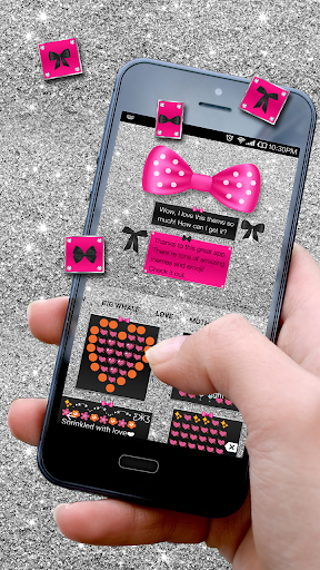 Silver bow - Emoji Keyboard - عکس برنامه موبایلی اندروید