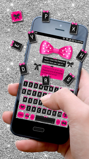 Silver bow - Emoji Keyboard - Image screenshot of android app