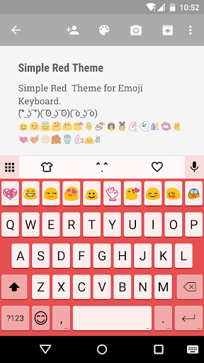 Simple Red Emoji Keyboard Skin - عکس برنامه موبایلی اندروید