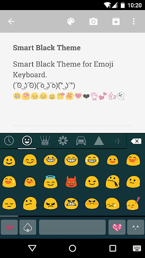 Smart Black Emoji Keyboard - عکس برنامه موبایلی اندروید