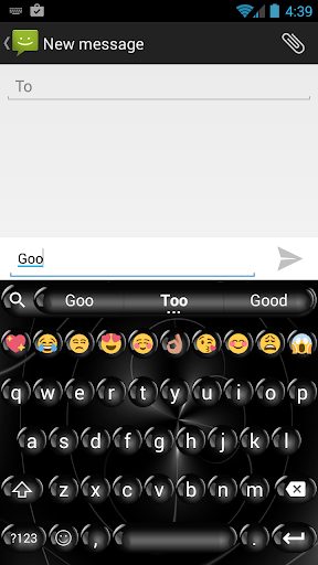 Emoji Keyboard Spheres Black - Image screenshot of android app