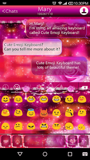 Star Light Emoji Keyboard Skin - عکس برنامه موبایلی اندروید