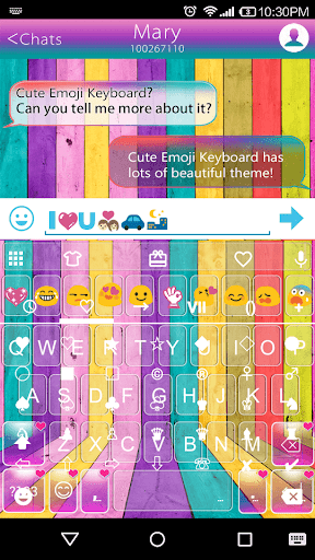 Sweet Rainbow Emoji Keyboard - عکس برنامه موبایلی اندروید