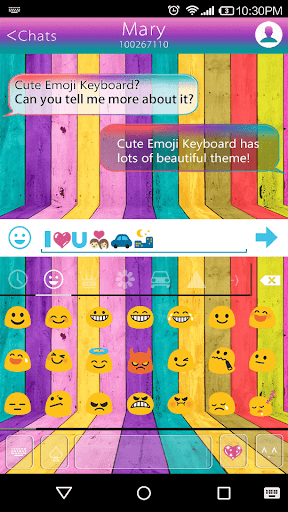 Sweet Rainbow Emoji Keyboard - عکس برنامه موبایلی اندروید