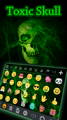 Flaming Skull Emoji Keyboard - عکس برنامه موبایلی اندروید