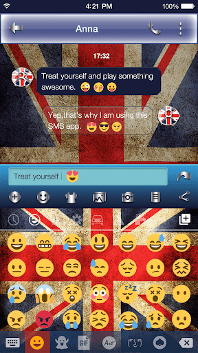 UK Keyboard Emoji Skin - عکس برنامه موبایلی اندروید