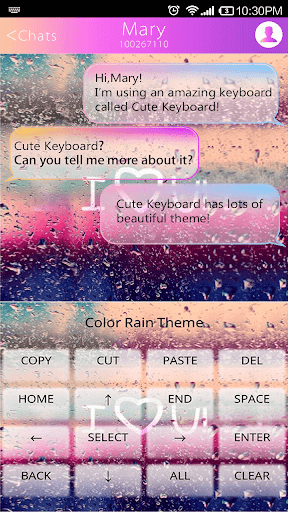 COLOR RAIN Emoji Keyboard Skin - Image screenshot of android app