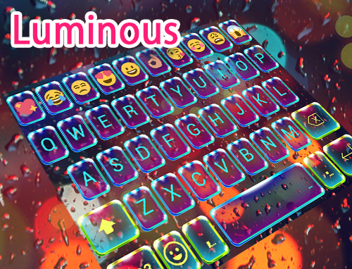 Luminous Emoji Keyboard Theme - عکس برنامه موبایلی اندروید