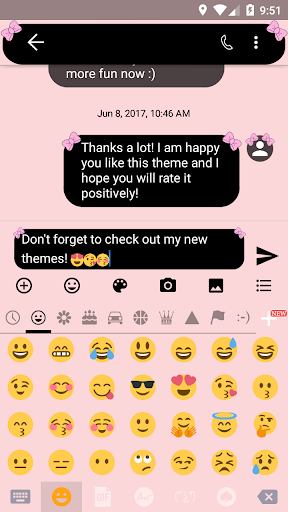 SMS Messages Bow Pink Pastel - Image screenshot of android app