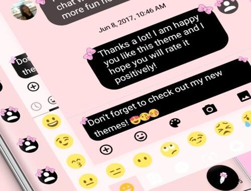 SMS Messages Bow Pink Pastel - Image screenshot of android app