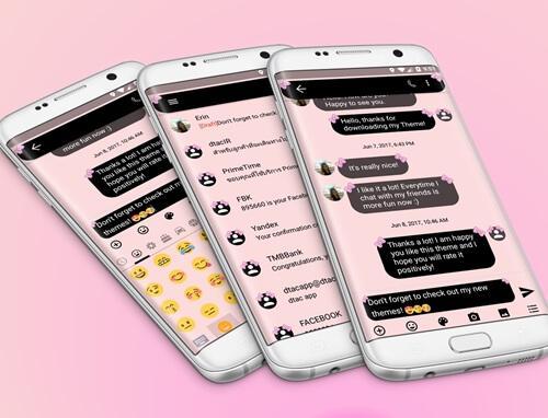 SMS Messages Bow Pink Pastel - Image screenshot of android app
