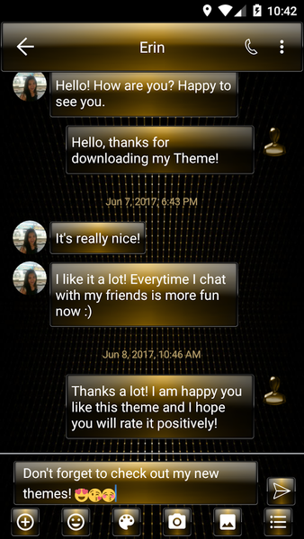 SMS Messages Dusk Gold - Image screenshot of android app