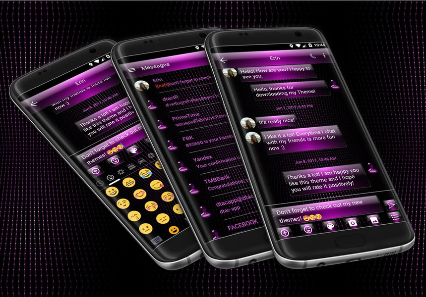 SMS Messages Dusk Pink Theme - Image screenshot of android app