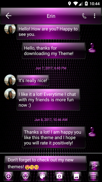 SMS Messages Dusk Pink Theme - Image screenshot of android app