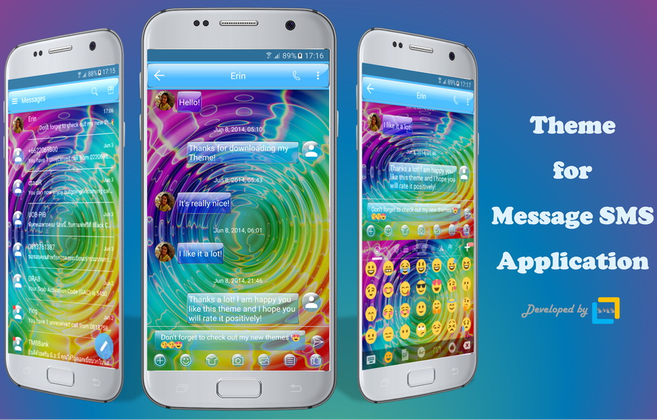 SMS Messages Glass ColorRipple - Image screenshot of android app
