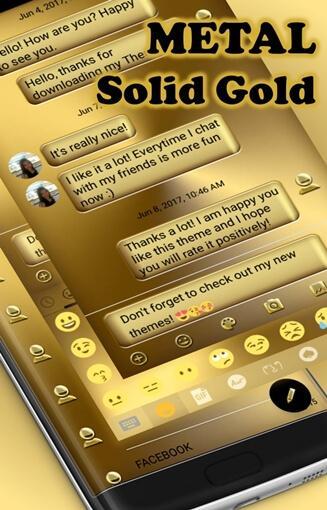 SMS Messages Metal Solid Gold - Image screenshot of android app