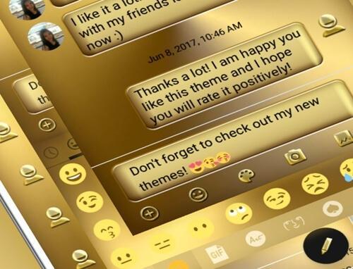 SMS Messages Metal Solid Gold - Image screenshot of android app
