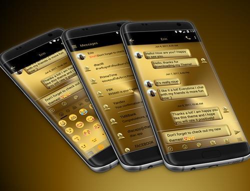 SMS Messages Metal Solid Gold - Image screenshot of android app