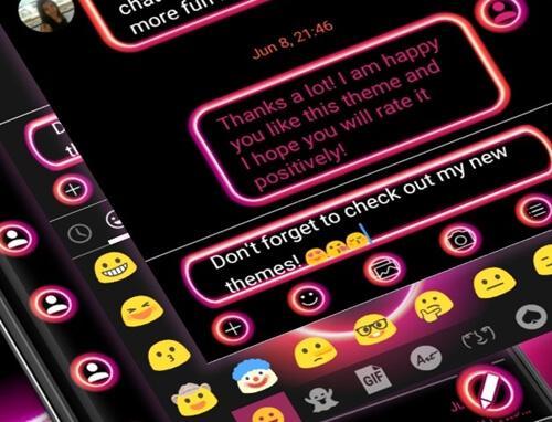 SMS Messages Retro Pink Theme - Image screenshot of android app