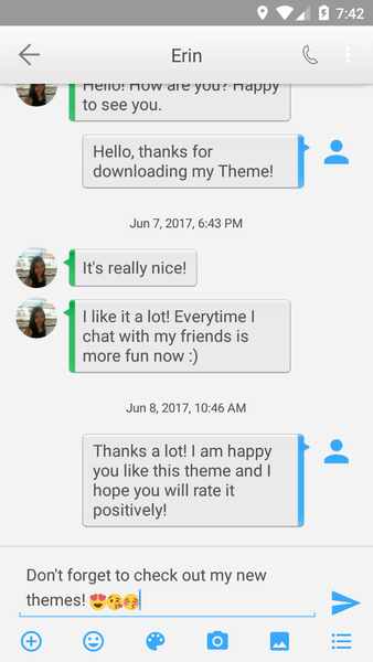 SMS Messages Classic Light OPP - Image screenshot of android app