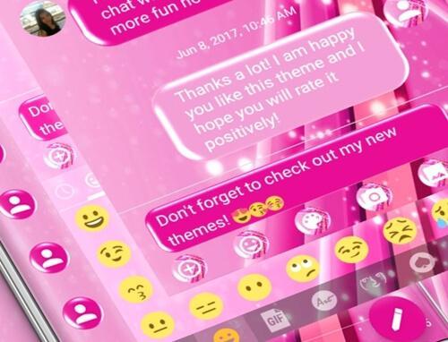 SMS Messages Sparkling Pink - Image screenshot of android app