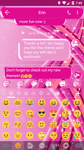 SMS Messages Sparkling Pink - Image screenshot of android app