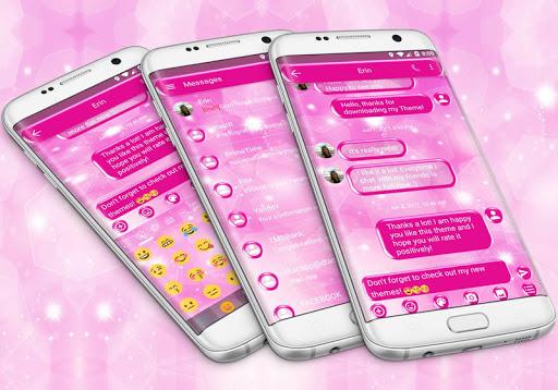 SMS Messages Sparkling Pink 2 - عکس برنامه موبایلی اندروید
