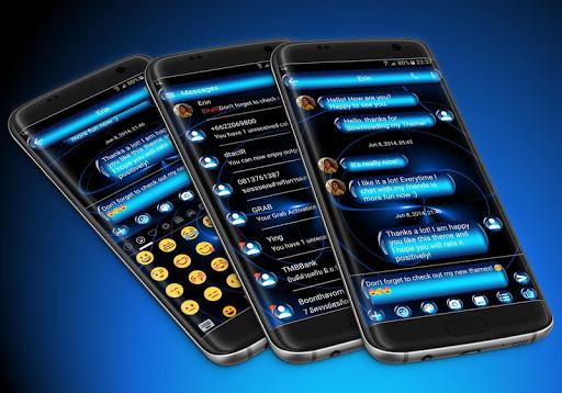 SMS Messages SpheresBlue Theme - عکس برنامه موبایلی اندروید