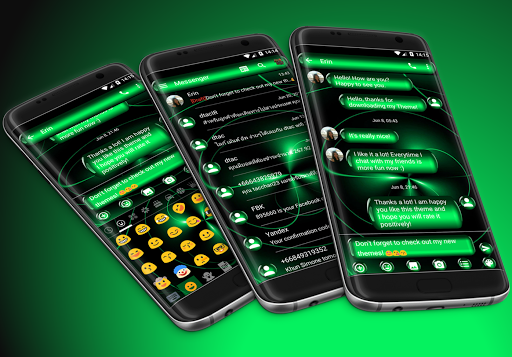 SMS Messages Spheres Green - عکس برنامه موبایلی اندروید