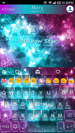 Rainbow Star Emoji Keyboard - Image screenshot of android app