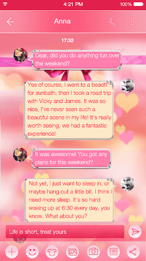 Pink Bowknot Keyboard Theme - Image screenshot of android app